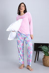 Zivame Knit Poly Pyjama Set - Pink Lady — thumbnail 2